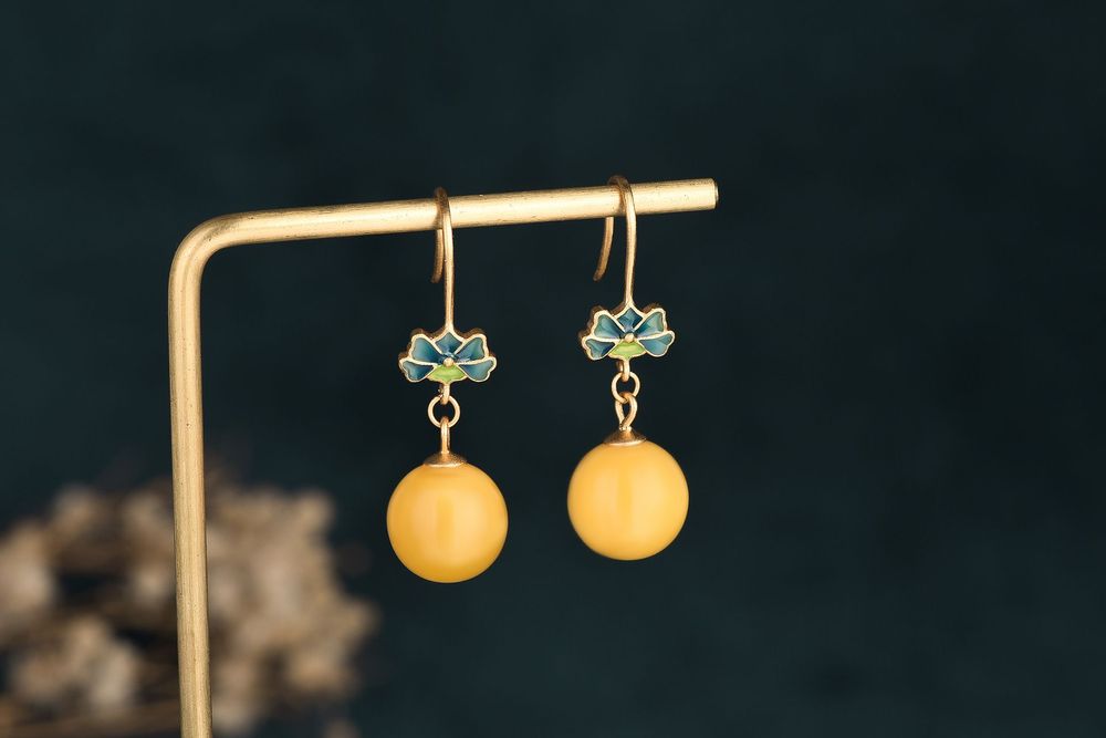 Bijoux - Boucles d'oreilles vintage en émail - TIRACISÚ