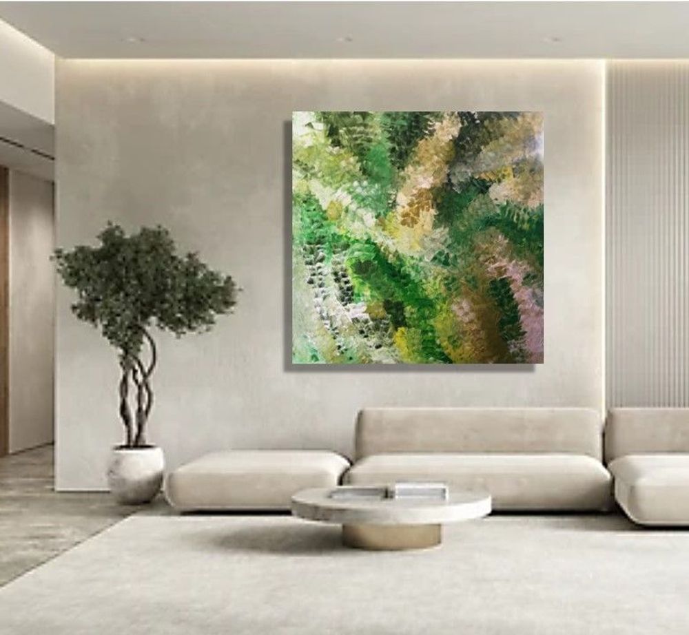 Tableaux - Tableaux Originaux Qualité Galerie d'Art - Gamme Harmonie des Verts - MOTI ART & DESIGN