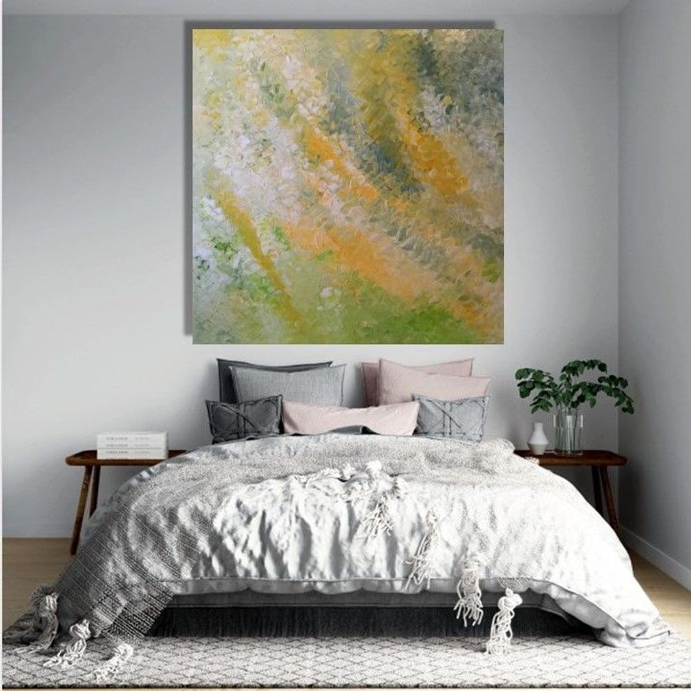 Tableaux - Tableaux Originaux Qualité Galerie d'Art - Gamme Harmonie des Verts - MOTI ART & DESIGN