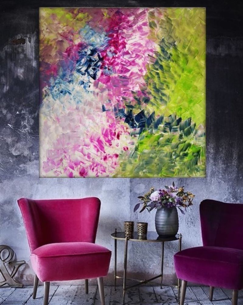 Tableaux - Tableaux Originaux Qualité Galerie d'Art - Gamme Harmonie des Verts - MOTI ART & DESIGN