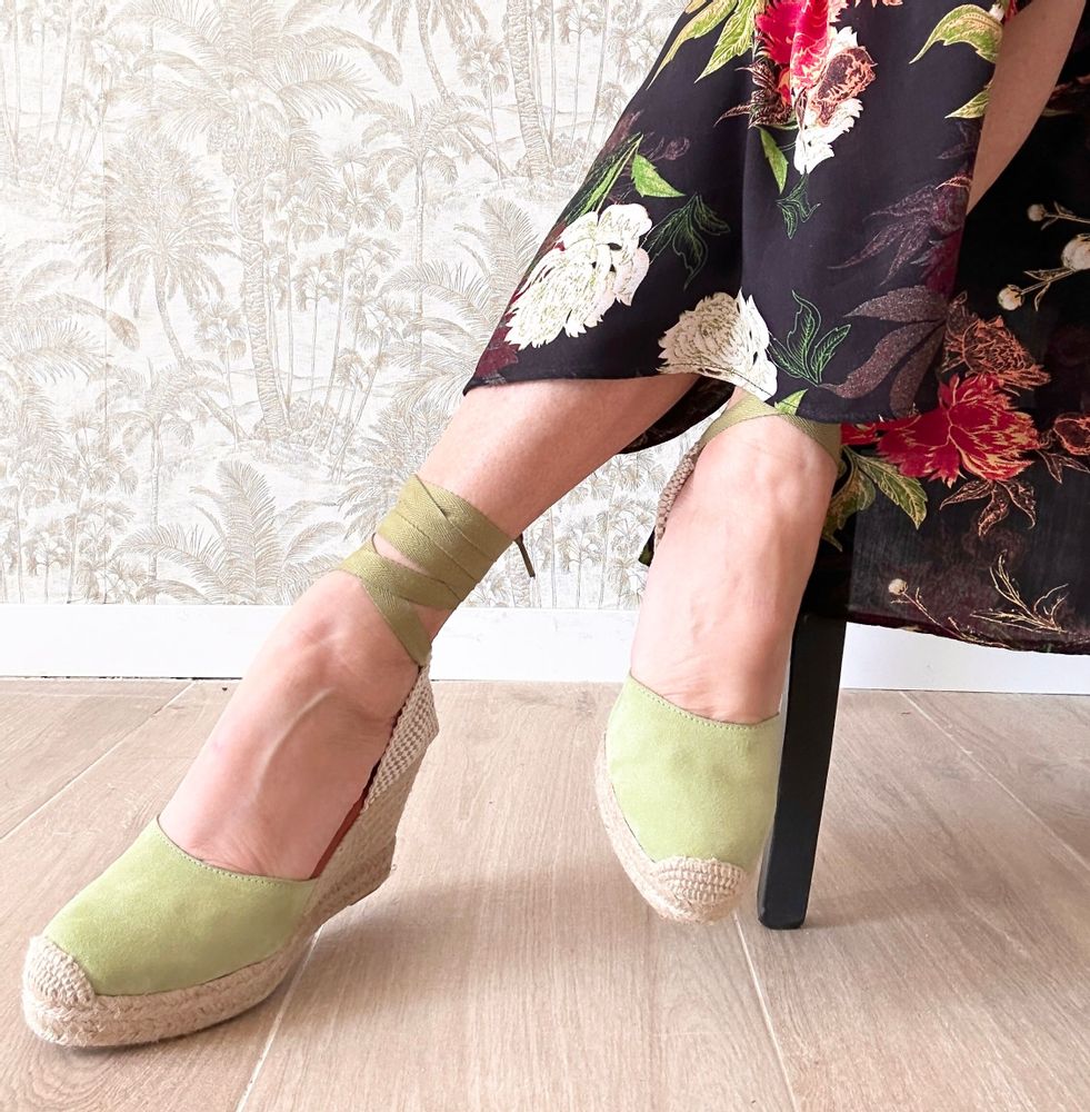 Chaussures - SOLDES -Espadrilles compensées en daim - ATELIER COSTÀ