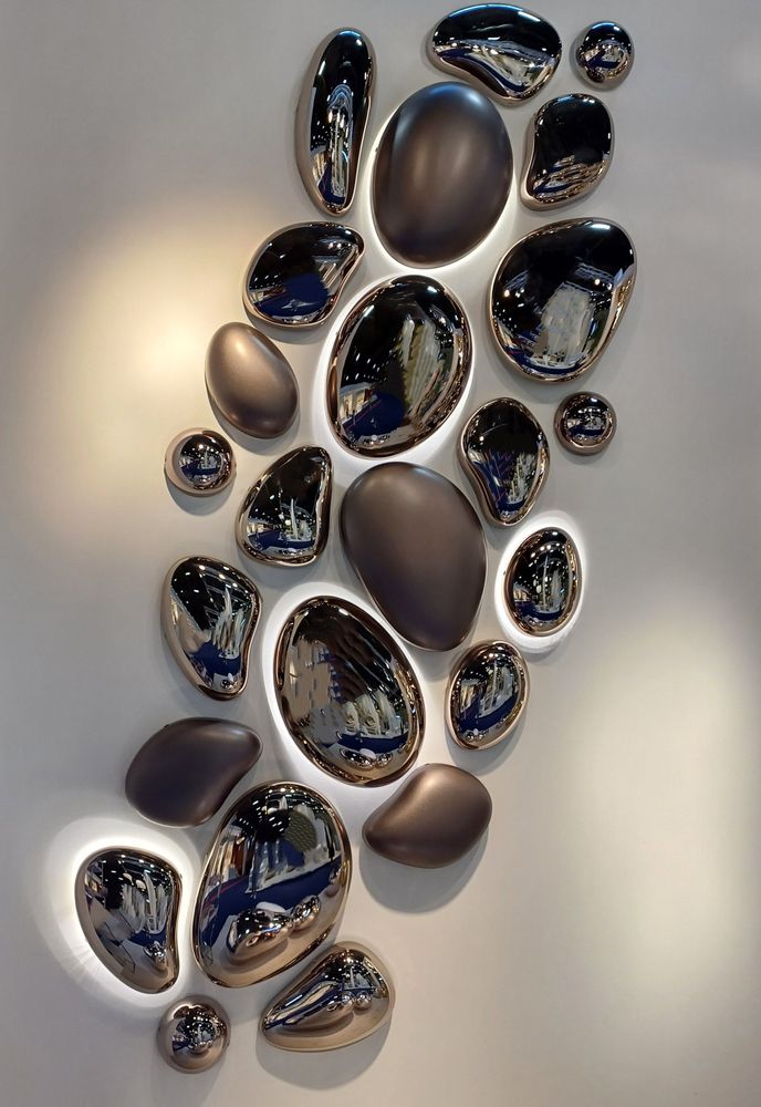 Design objects - DROPS wall decoration - FUORILUOGO CHROME DESIGN
