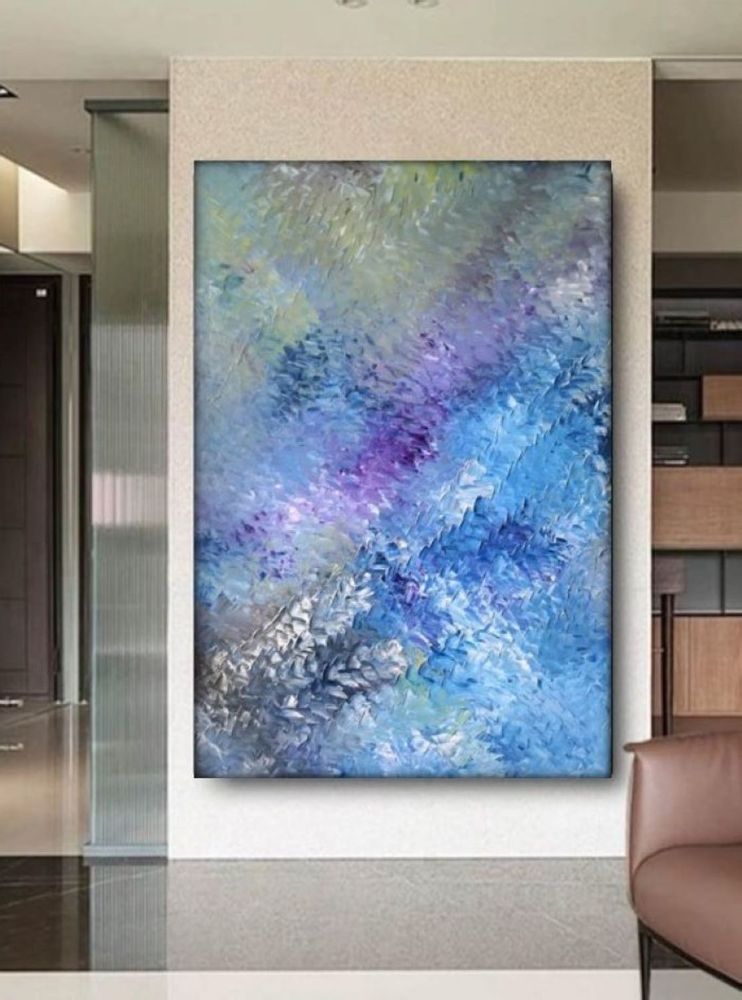 Paintings - Paintings Originals Art Gallery Quality - Blue Collection - MOTI ART & DESIGN