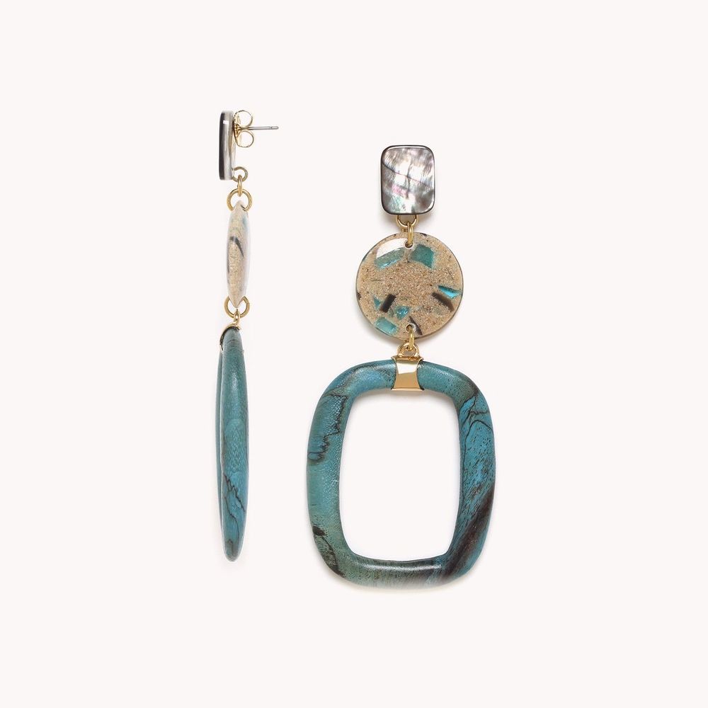 Bijoux - SOLENZARA boucles d'oreilles poussoir grand modèle - NATURE BIJOUX