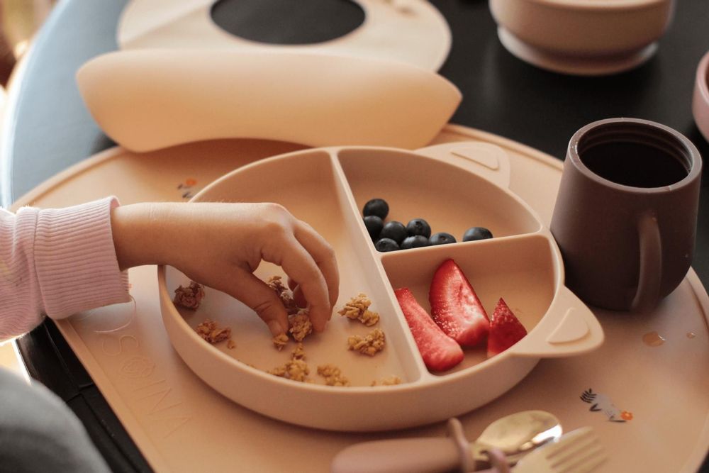 Kitchen utensils - Baby suction cup silicone compartment plate - SOINA