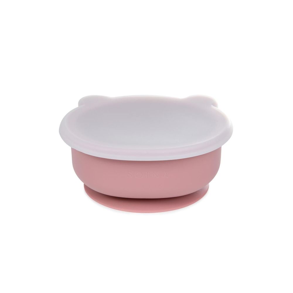 Children's mealtime - Silicone suction bowl with lid - SOINA