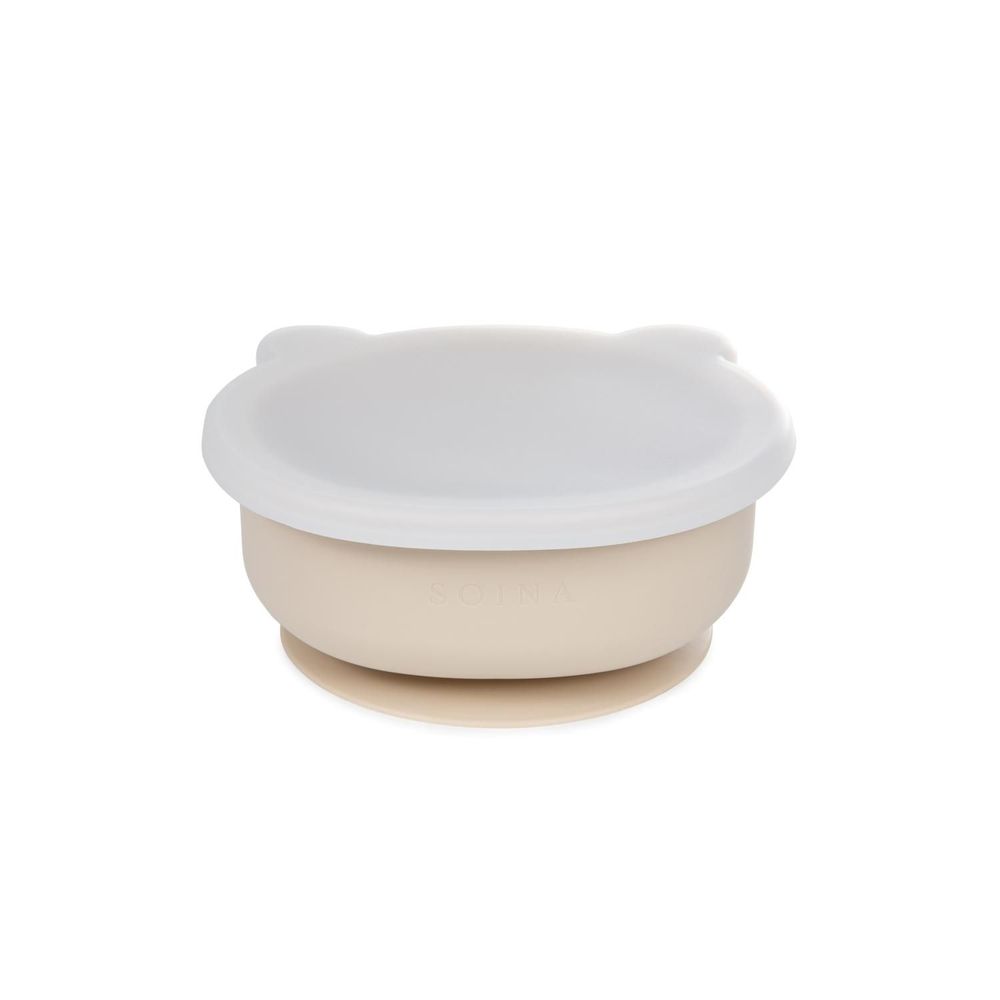 Children's mealtime - Silicone suction bowl with lid - SOINA