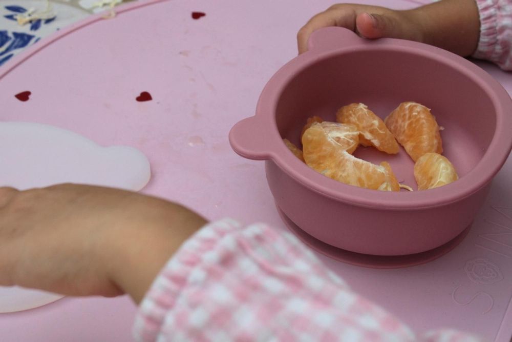 Children's mealtime - Silicone suction bowl with lid - SOINA