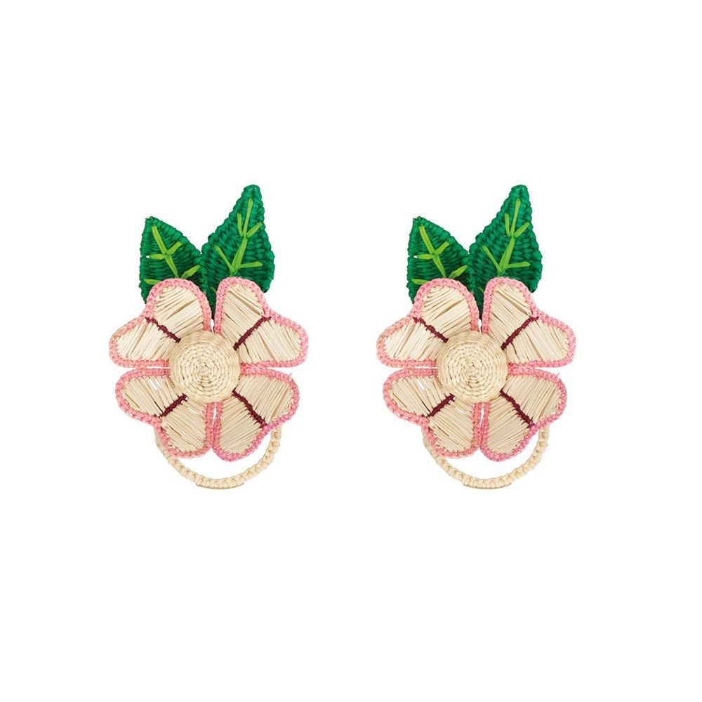 Couverts de service - Rosy Flower Napkin Ring Set of 2 - MERCEDES SALAZAR