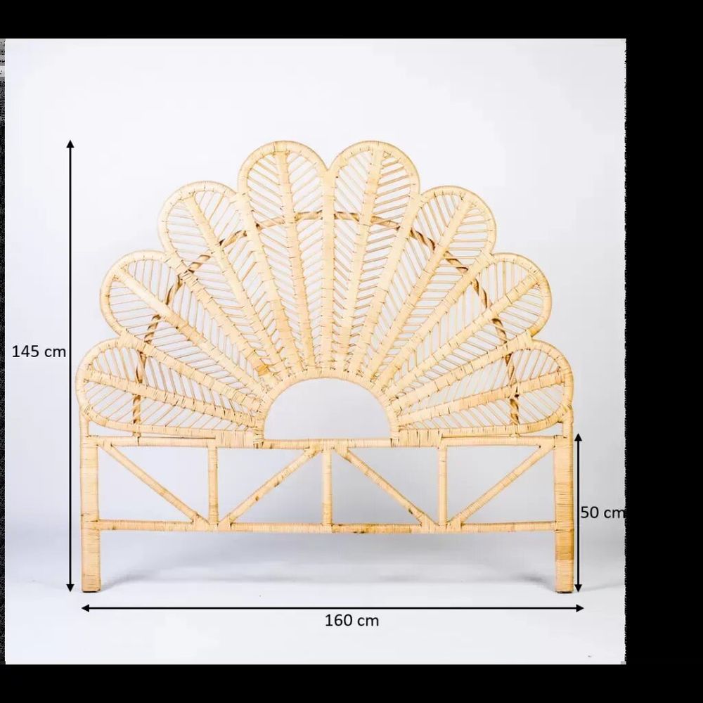Beds - Flower-shaped rattan headboard - DALIA - HYDILE