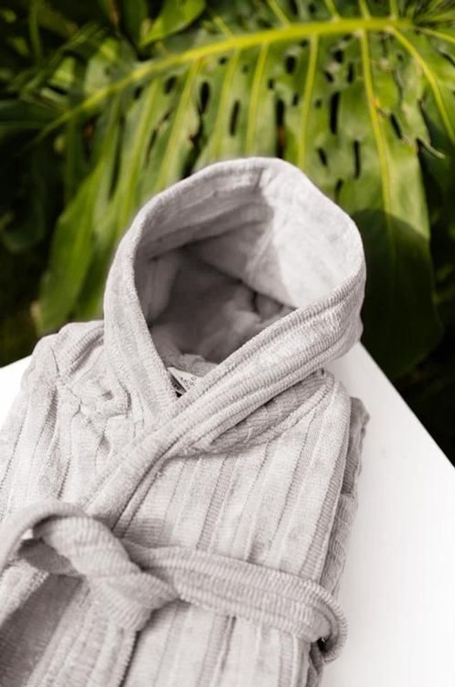 Bathrobes - Soft ribbed bathrobe. - MORE COTTONS