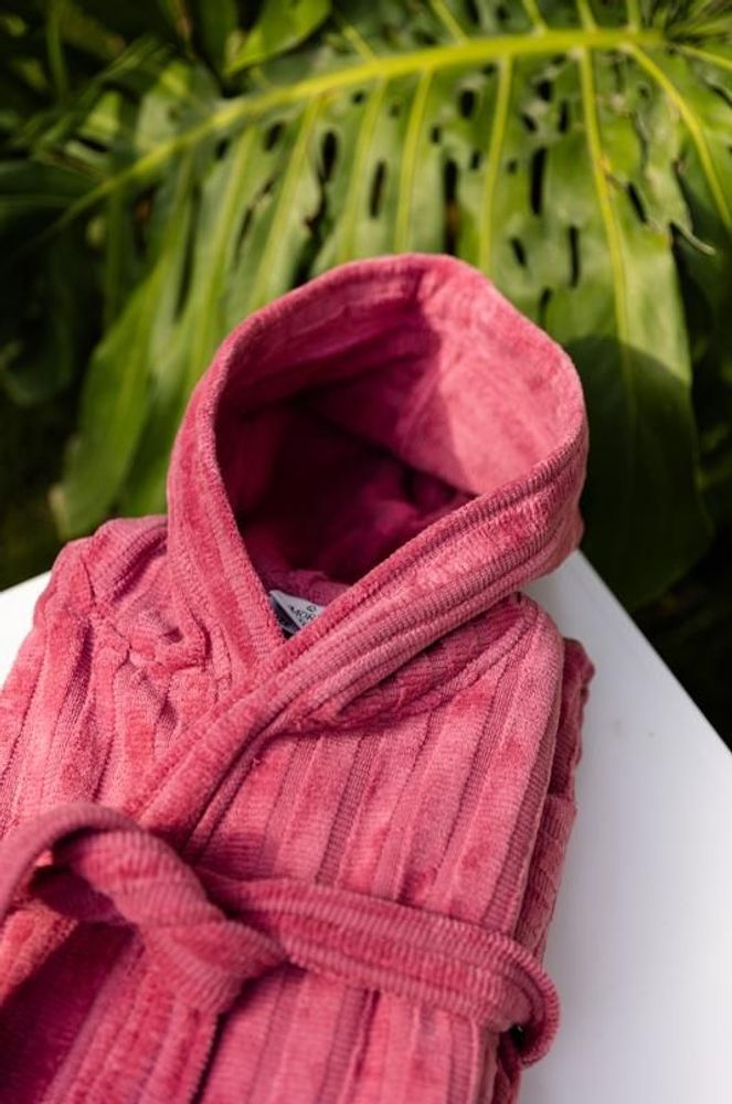 Bathrobes - Soft ribbed bathrobe. - MORE COTTONS