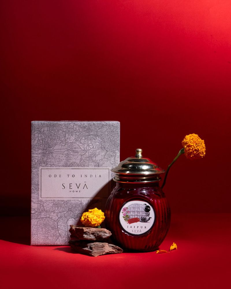 Candles - SEVA HOME Ode to India - Pink City Elegance Jaipur Candle - SEVA HOME