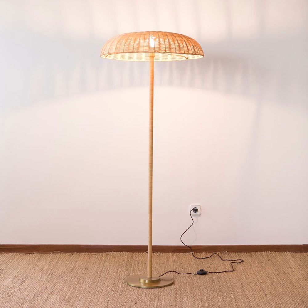 Lampadaires - Lampadaire en rotin BALZAC - MAHE HOMEWARE