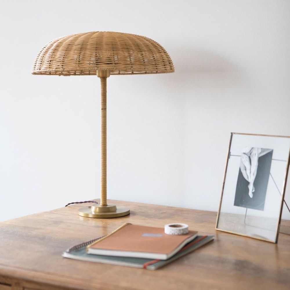 Table lamps - Rattan Table Lamp BALZAC - MAHE HOMEWARE