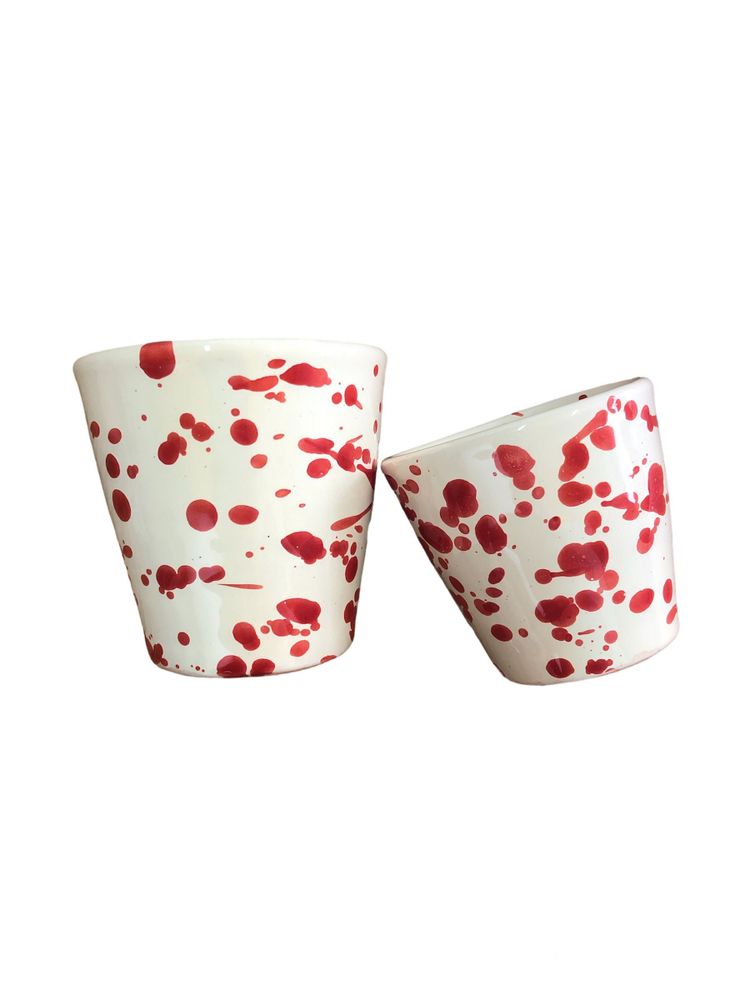 Verres - Verre h. 8,5 cm. - Splashed Line - LOLIVA FOOD MOOD