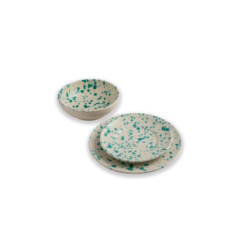 Everyday plates - Dinner plate diam. 25 cm - Splashed Line. - LOLIVA FOOD MOOD