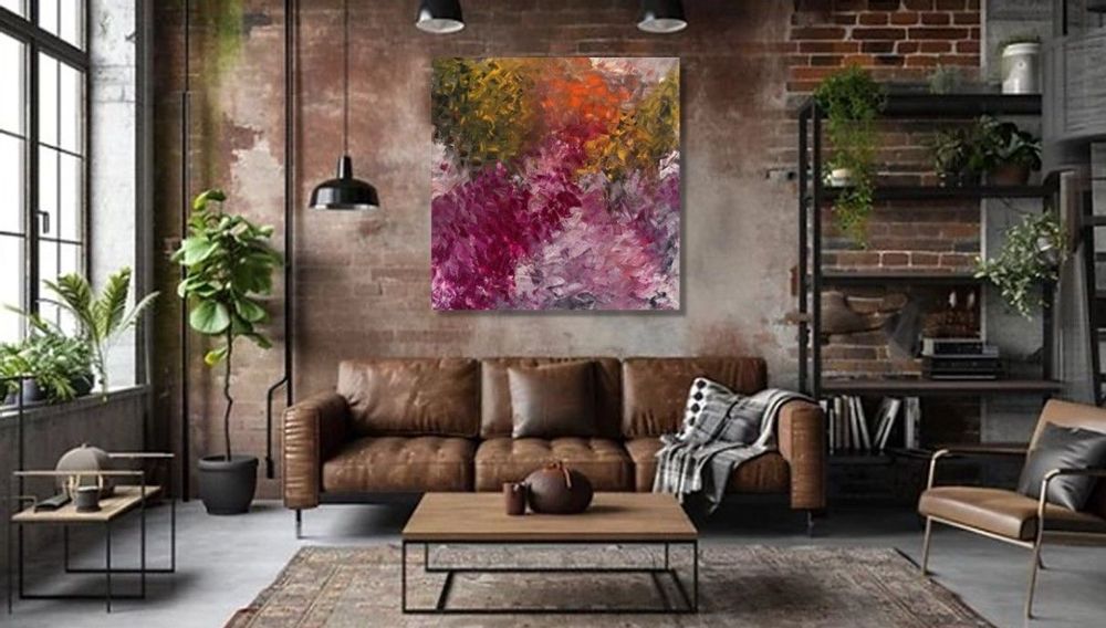 Paintings - Painting Oil Original Silent Cycles No. 24 - MOTI ART & DESIGN
