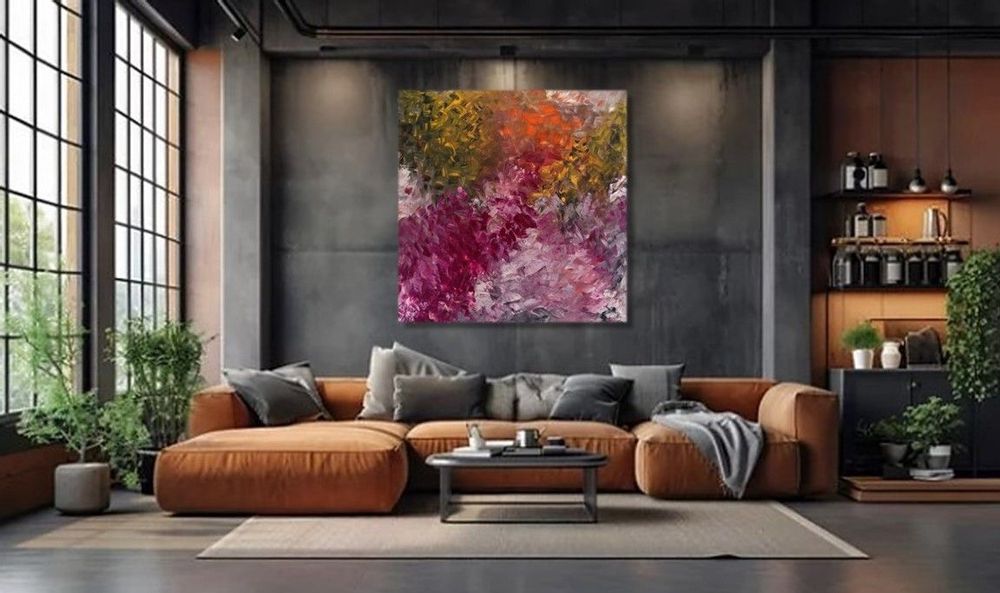 Paintings - Painting Oil Original Silent Cycles No. 24 - MOTI ART & DESIGN
