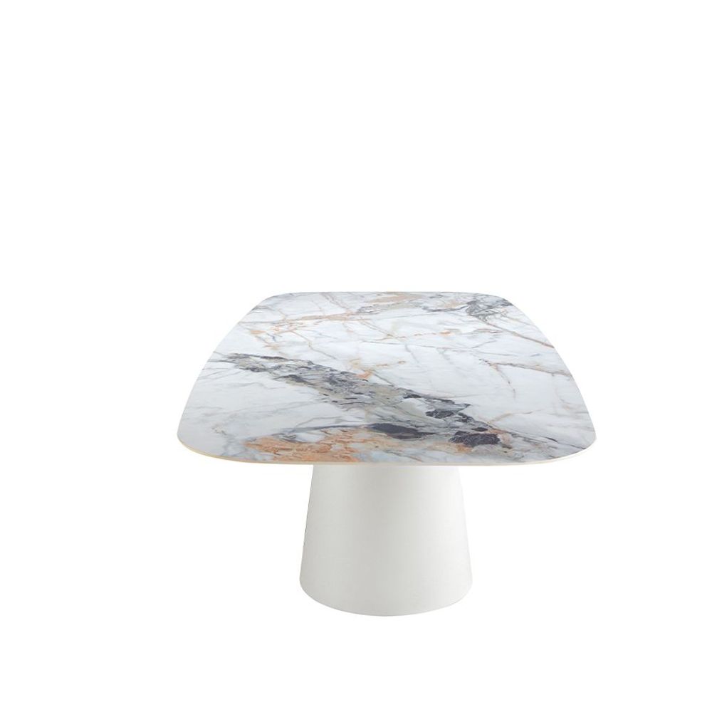 Tables Salle à Manger - Table à manger baril ovale marbre porcelaine - ANGEL CERDÁ