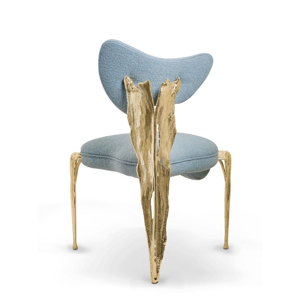 Chairs - Folia - A Gold Chair with Organic Design Crafted from Brass - MAEVE