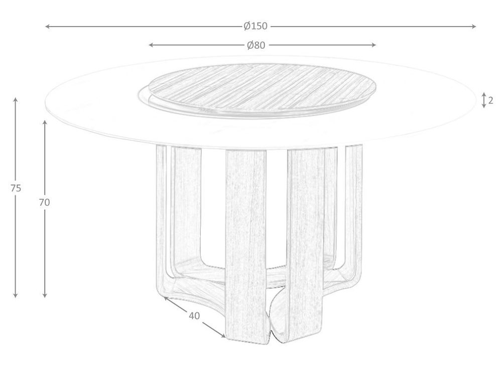 Tables Salle à Manger - Table à manger ronde marbre porcelaine - ANGEL CERDÁ