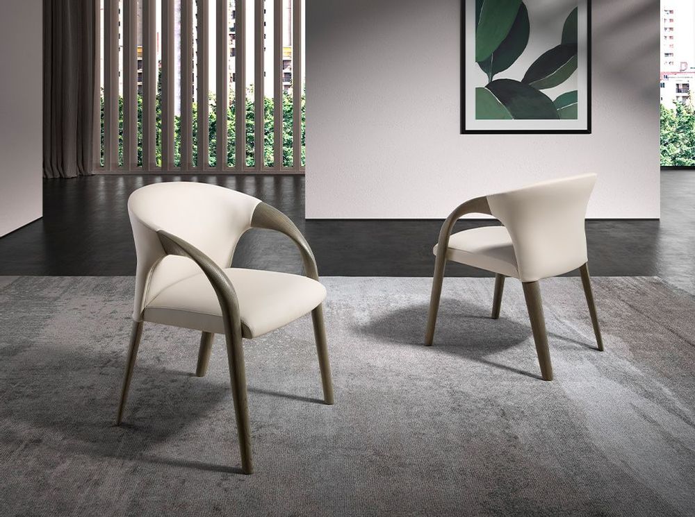 Chairs - Cream leatherette chair - ANGEL CERDÁ