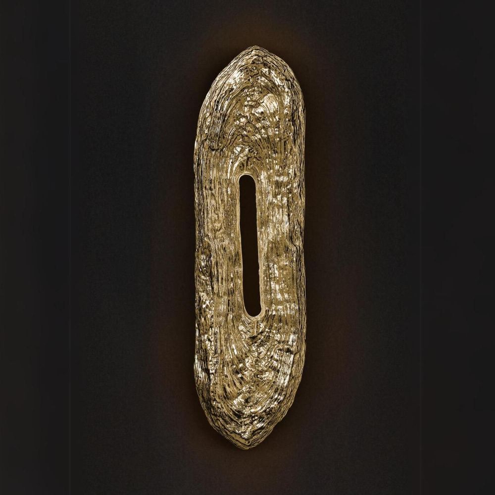 Wall lamps - Kahy - Gold brass wall lamp; ornamental light; designer wall lamp - MAEVE