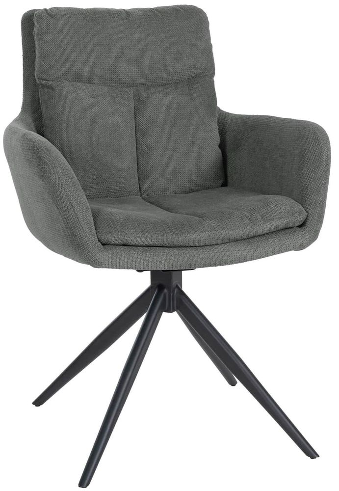 Chaises - Fauteuil pivotant Vilas - Tissu et Métal - VIBORR