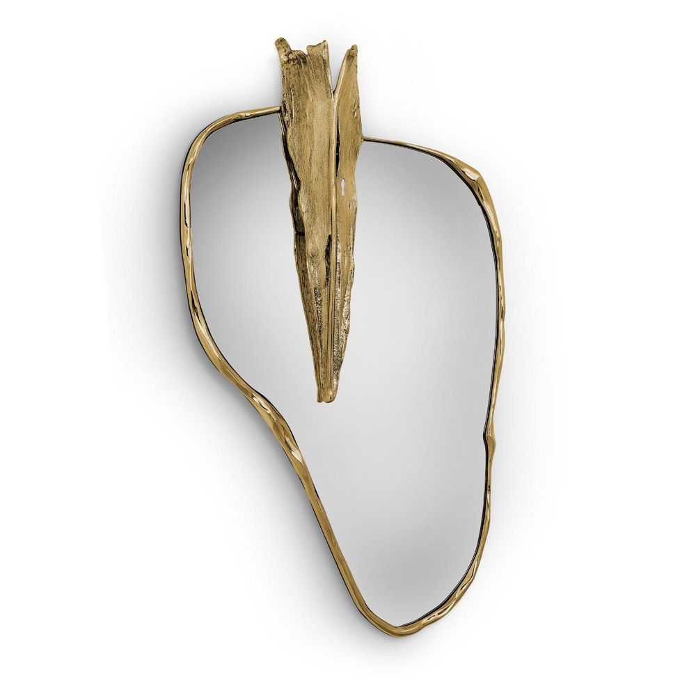 Mirrors - Folia - Gold Mirror; Brass Mirror; handcrafted piece - MAEVE