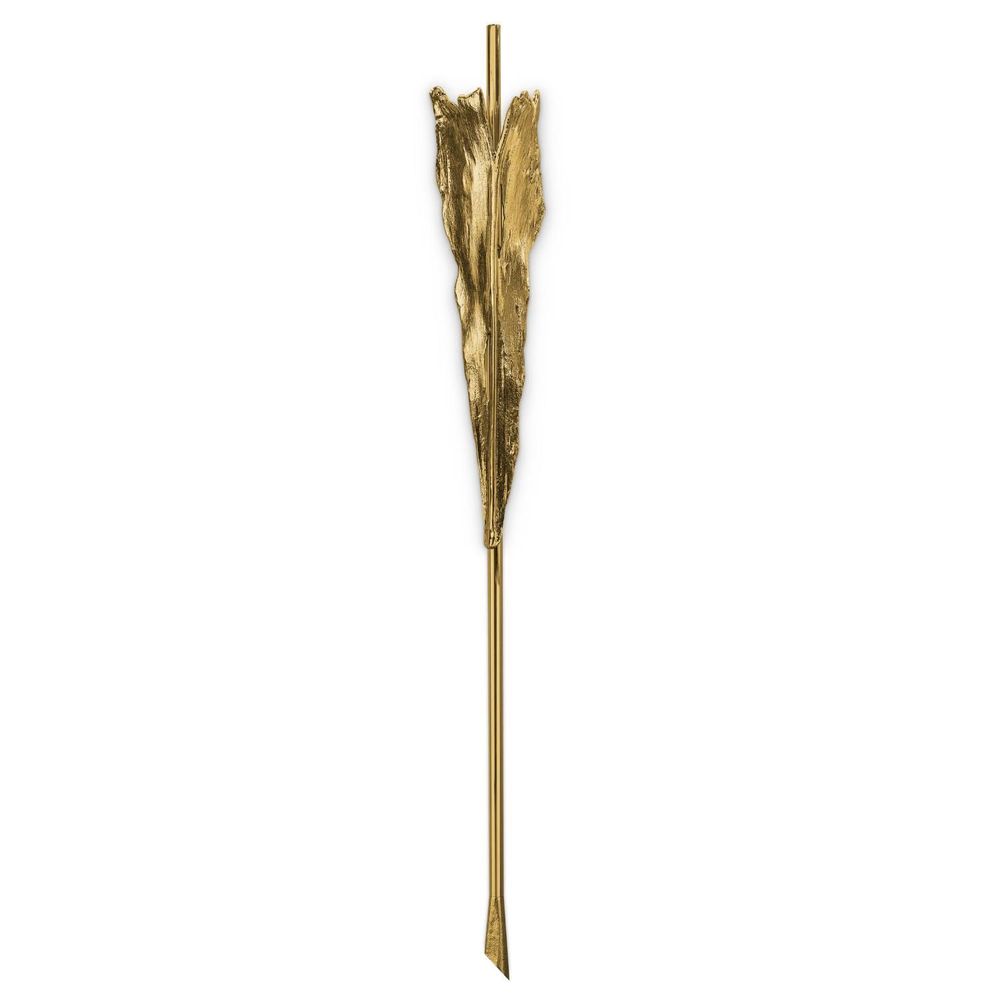 Wall lamps - Folia - Gold and Brass Wall Torch: Elegantly Crafted for Organic Light - MAEVE