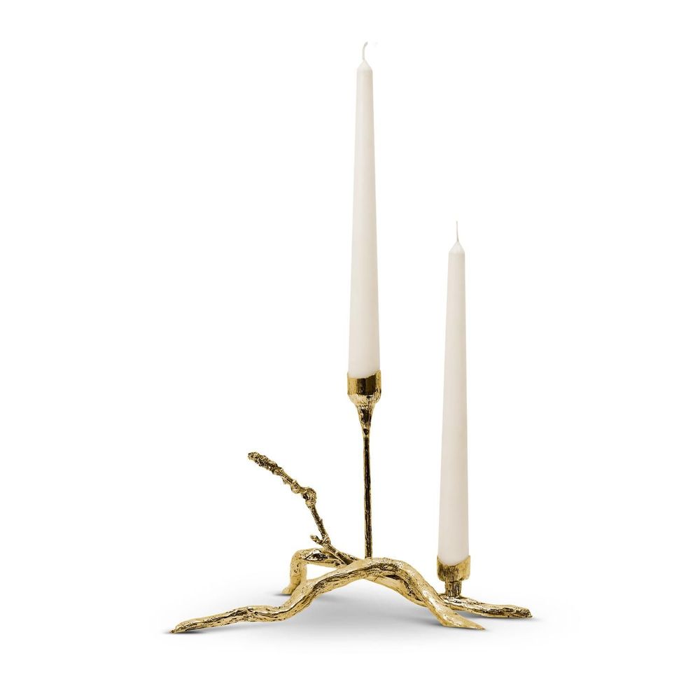 Objets de décoration - Ramun - Bougeoir doré ; Bougeoir en laiton ; élément décoratif - MAEVE