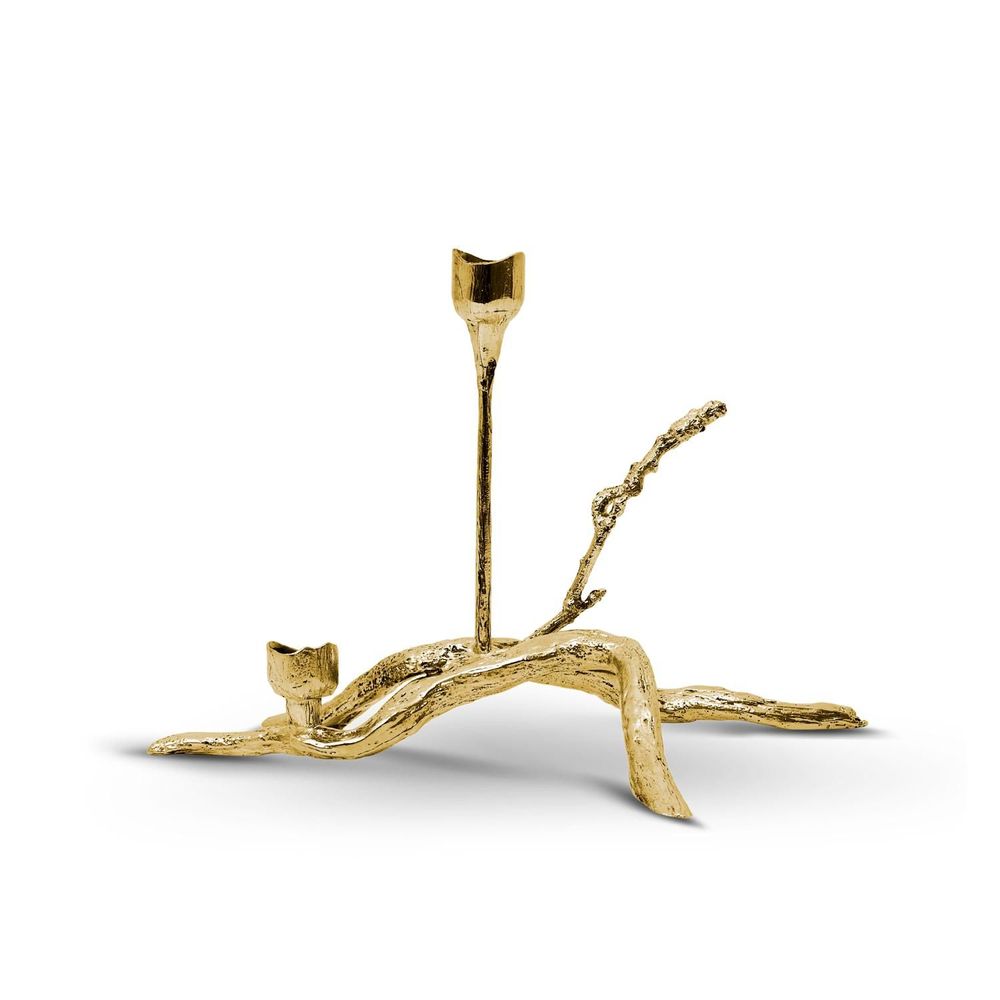 Objets de décoration - Ramun - Bougeoir doré ; Bougeoir en laiton ; élément décoratif - MAEVE