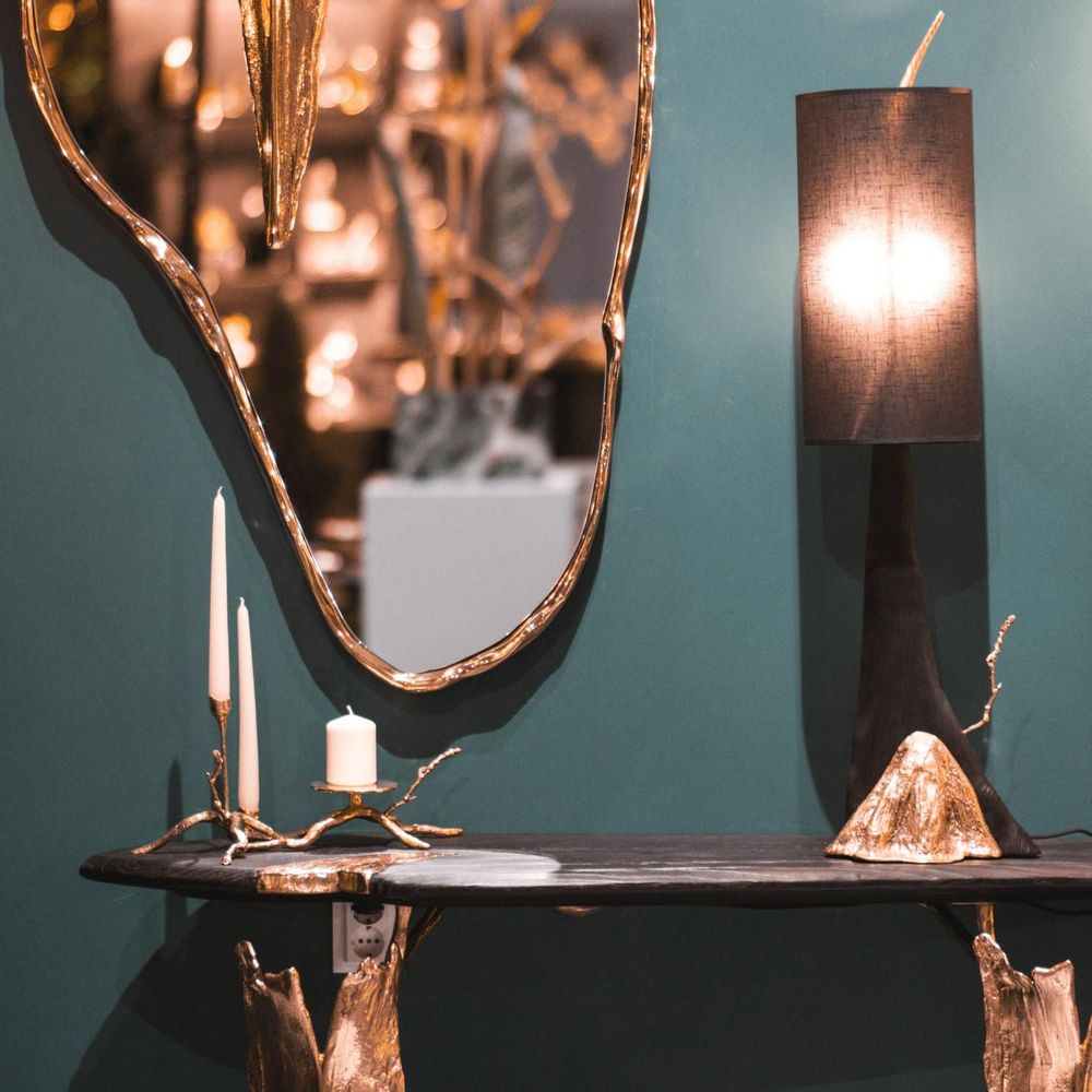 Objets de décoration - Ramun - Bougeoir doré ; Bougeoir en laiton ; élément décoratif - MAEVE