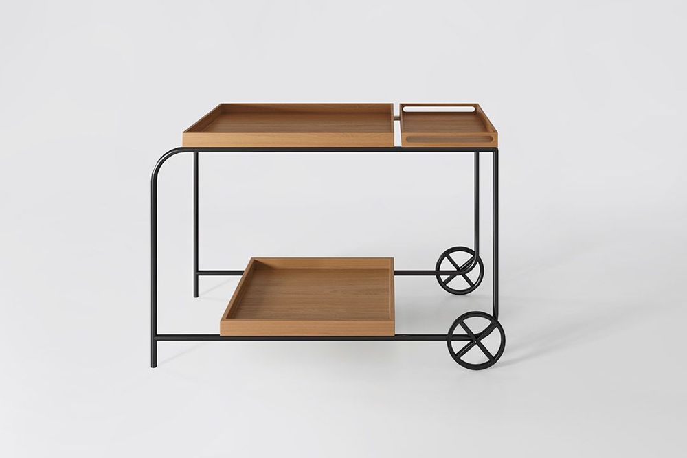 Trolleys - "PEDRO" BAR CART / BEVERAGE SIDEBOARD - ALESSANDRA DELGADO DESIGN