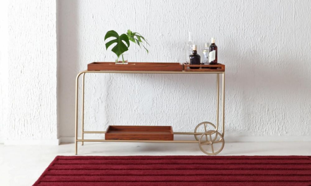 Trolleys - "PEDRO" BAR CART / BEVERAGE SIDEBOARD - ALESSANDRA DELGADO DESIGN