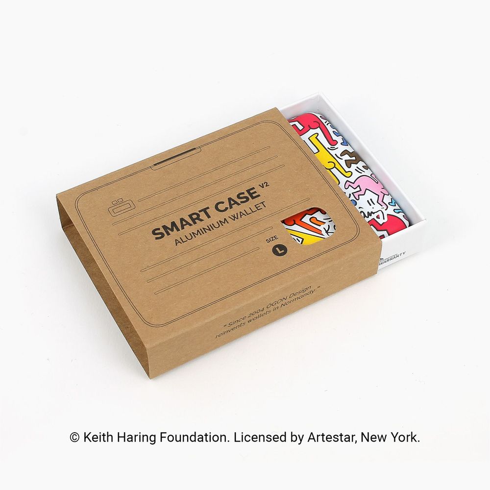 Petite maroquinerie - SMART CASE V2L extra capacity - Collab Keith Haring - ÖGON DESIGN