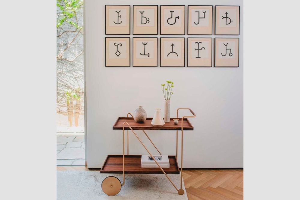 Chariots - "JORGE" CHARIOT BAR / BUFFET À BOISSONS - ALESSANDRA DELGADO DESIGN