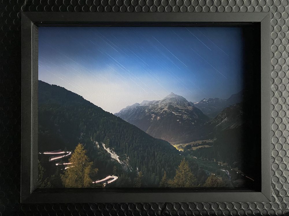 Photos d'art - Col de Maloja. Cadre en Bois Noir - ANNA DOBROVOLSKAYA-MINTS
