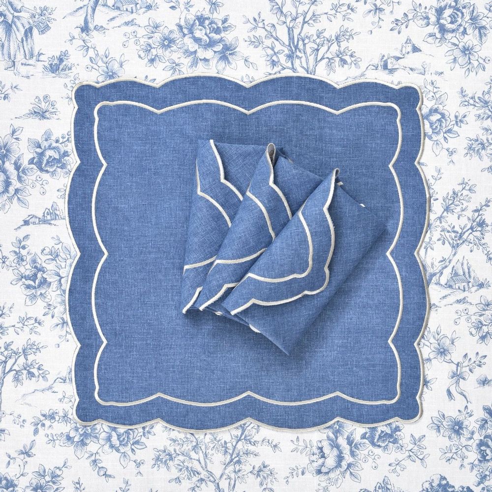 Linge de table textile - Linge de table - Toile de Jouy Blue Collection - ROSEBERRY HOME
