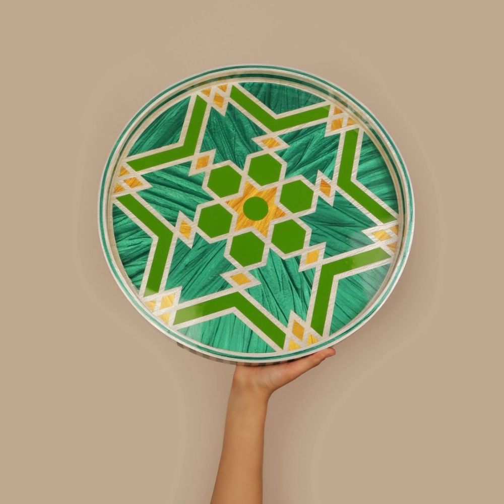 Trays - Medium Mother Pearl Round tray - HYA CONCEPT STORE