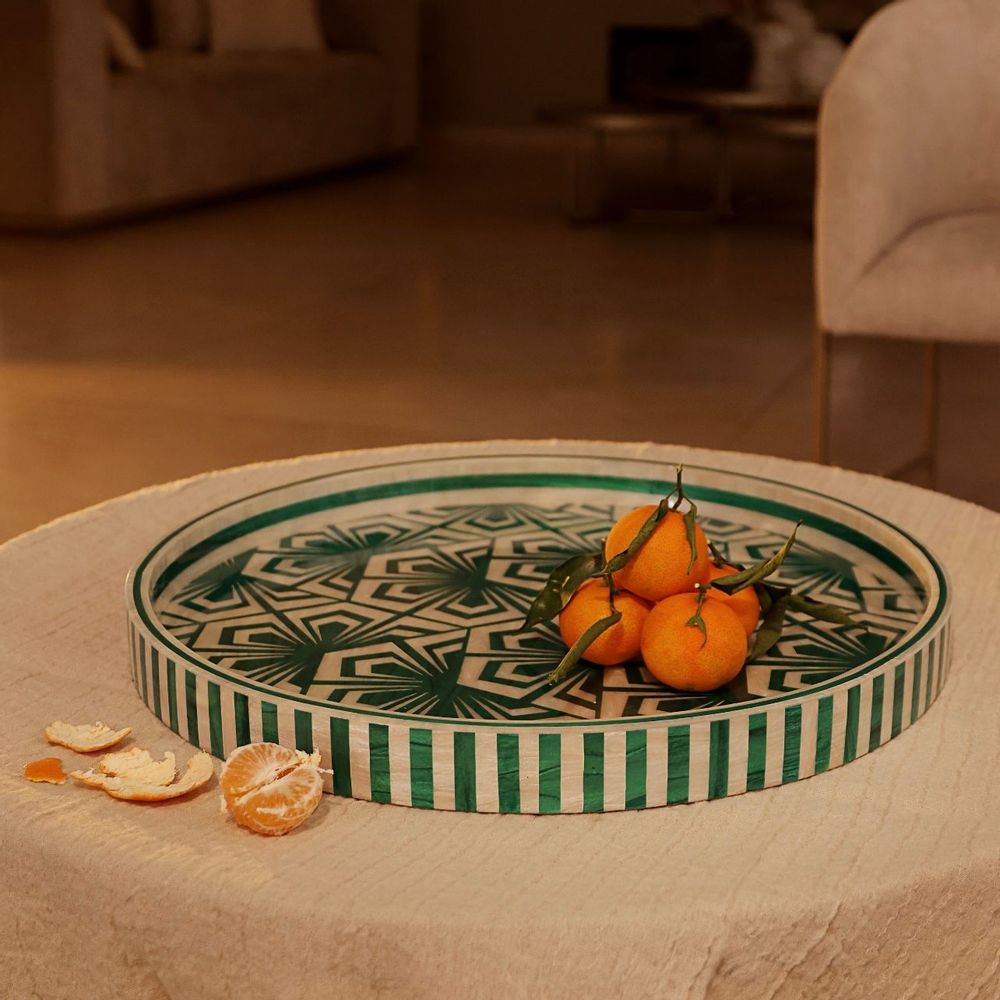 Plateaux - Grand plateau rond en nacre - HYA CONCEPT STORE