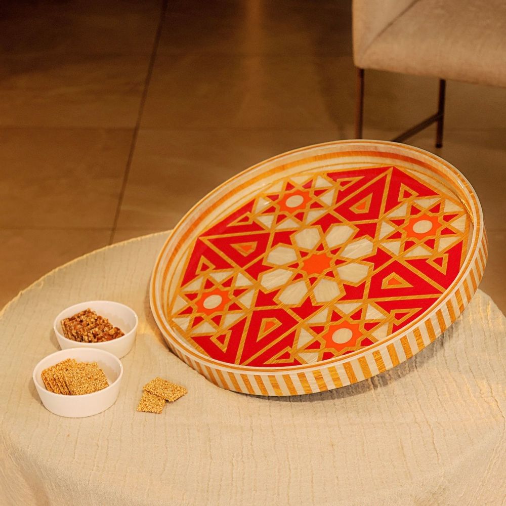 Plateaux - Grand plateau rond en nacre - HYA CONCEPT STORE