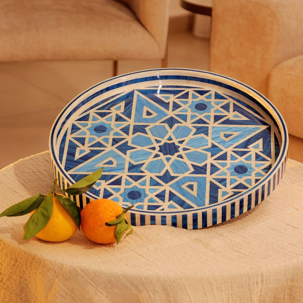 Plateaux - Grand plateau rond en nacre - HYA CONCEPT STORE