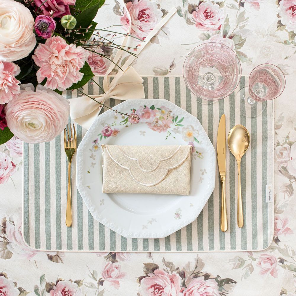 Table linen - Table linen - Roselle & Stripes Collection - ROSEBERRY HOME