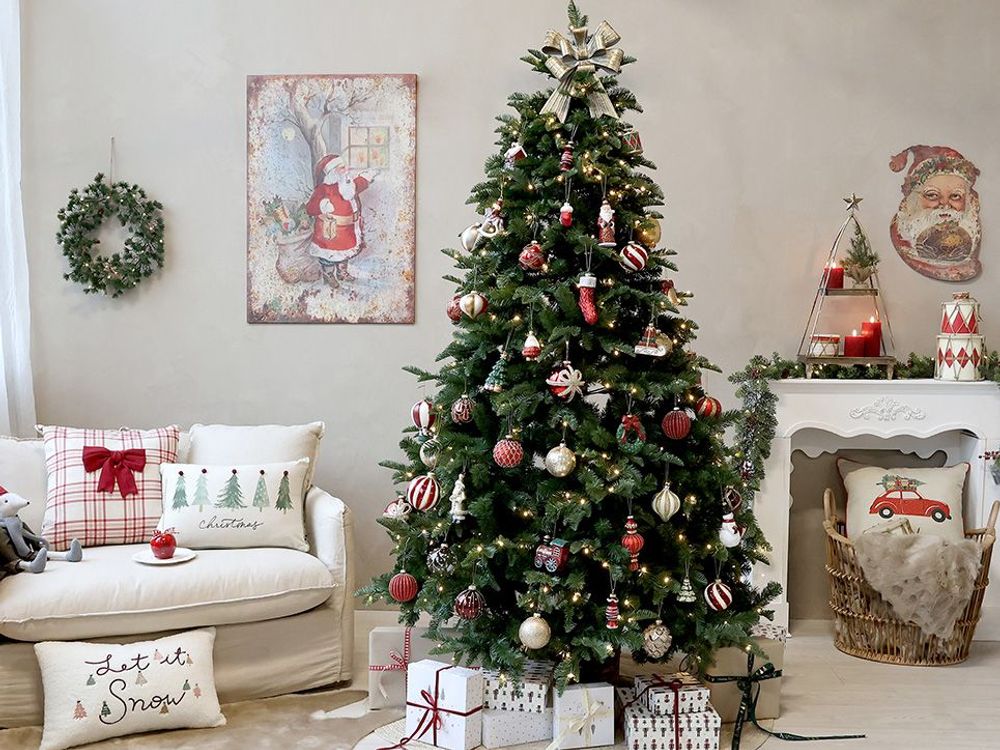 Autres décorations de Noël - Fleur Sapin de Noël avec panier & 400 lumières LED incl timer - CHIC ANTIQUE A/S