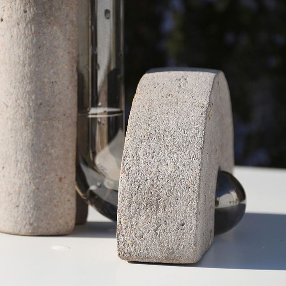 Vases - Grey modern vase, Cochlea della Metamorfosi n°1 - COKI