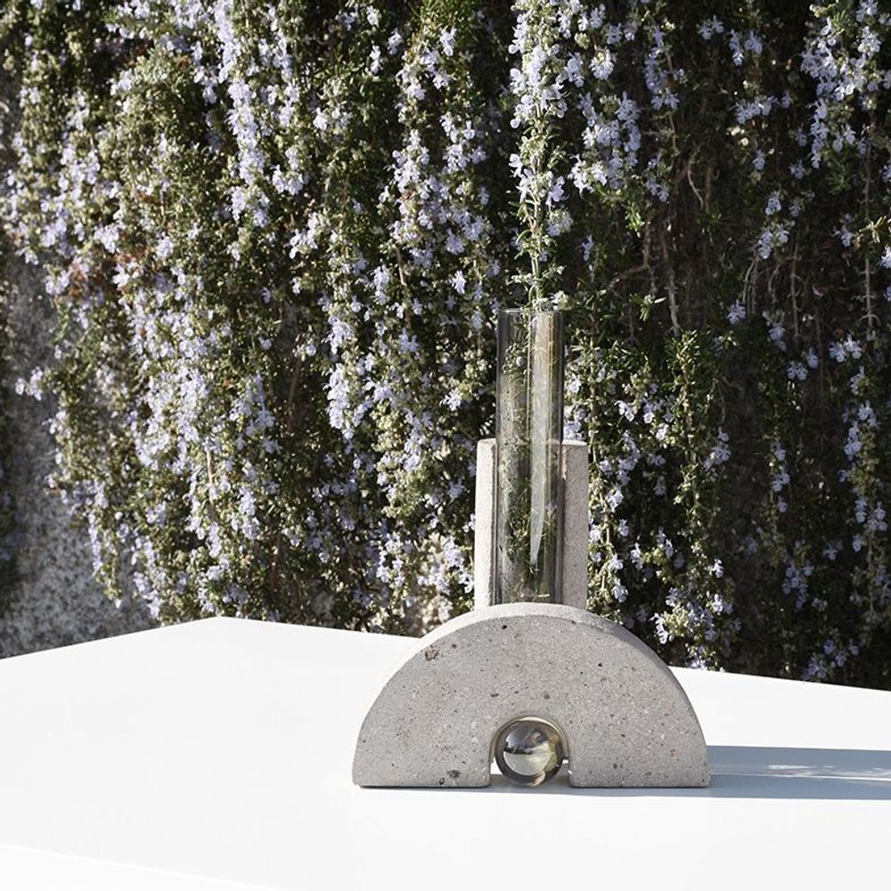 Vases - Grey modern vase, Cochlea della Metamorfosi n°1 - COKI