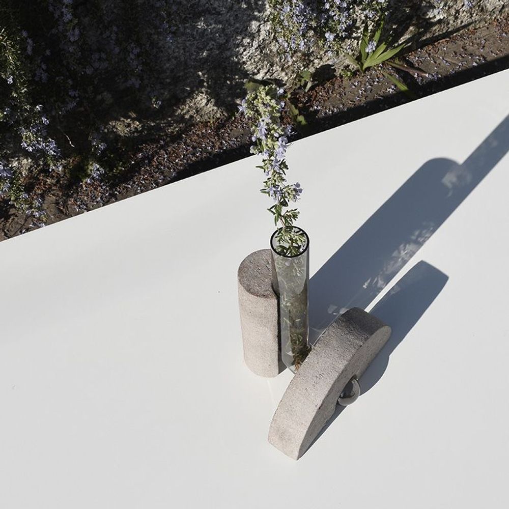 Vases - Grey modern vase, Cochlea della Metamorfosi n°1 - COKI
