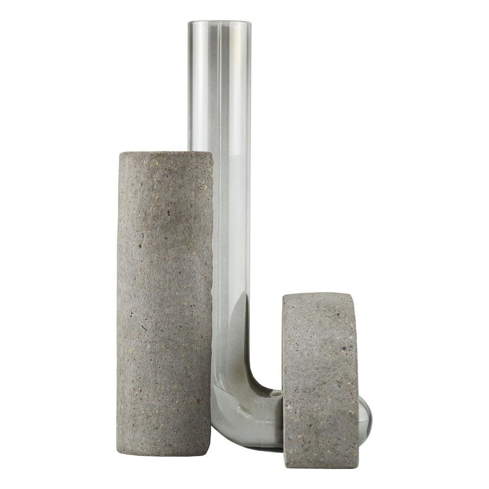 Vases - Grey modern vase, Cochlea della Metamorfosi n°1 - COKI